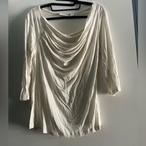 New York & Company Scoop Neck ,3/4 Sleeve Size S